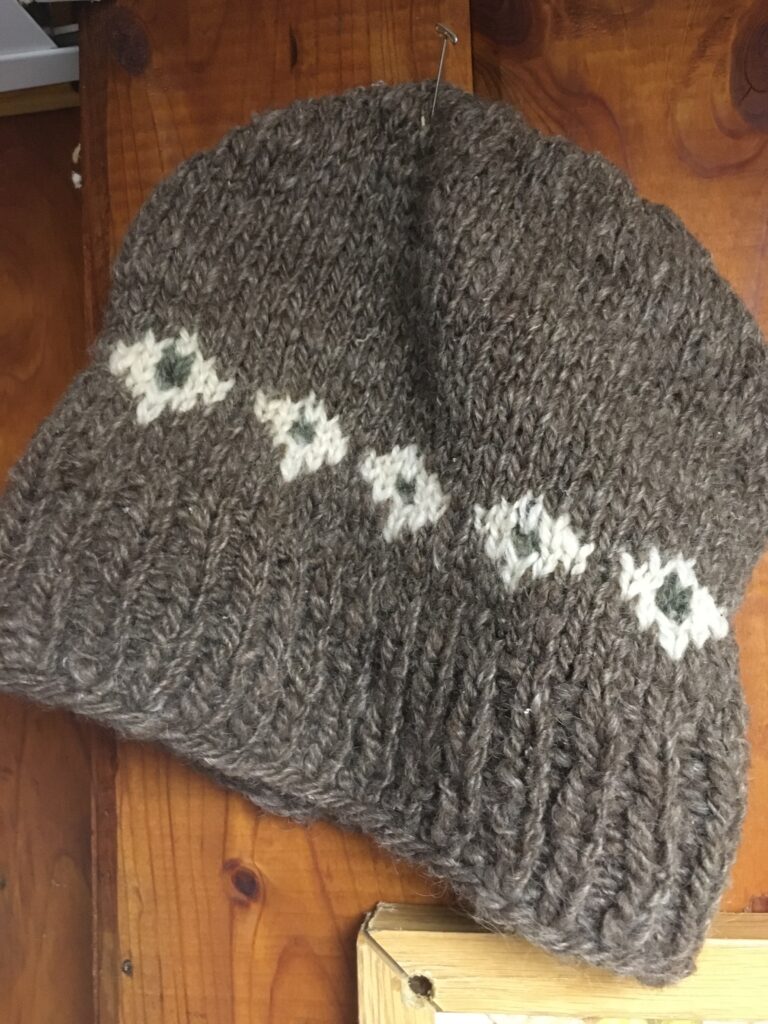 Handspun knitted hat