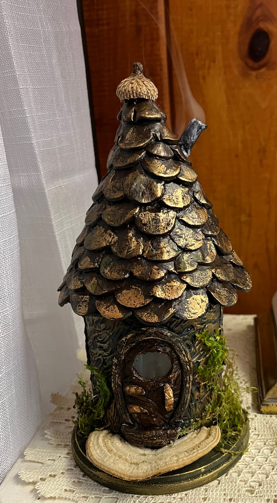 Fairy house with incense chimney